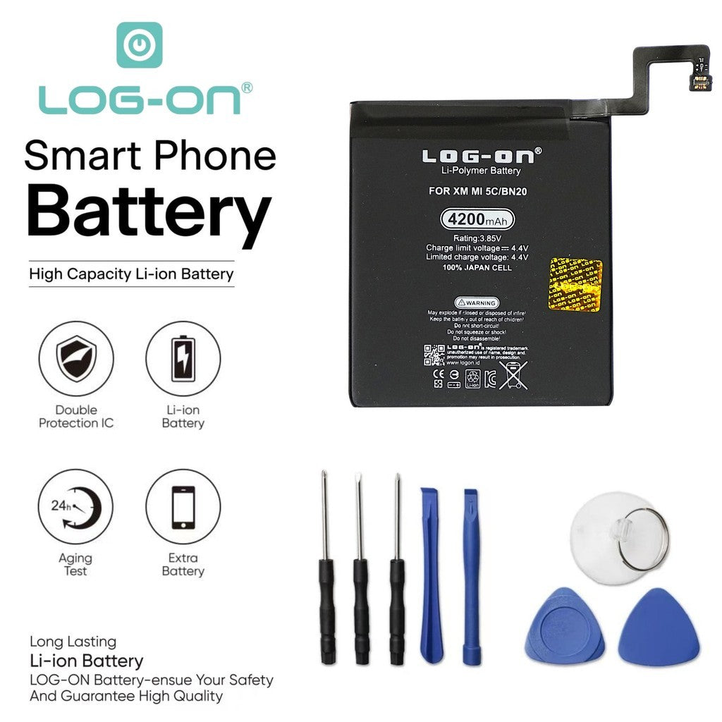 LOG ON BATERAI XIAOMI REDMI MI 5C BN20 BATRE POWER BOOST BATTERY