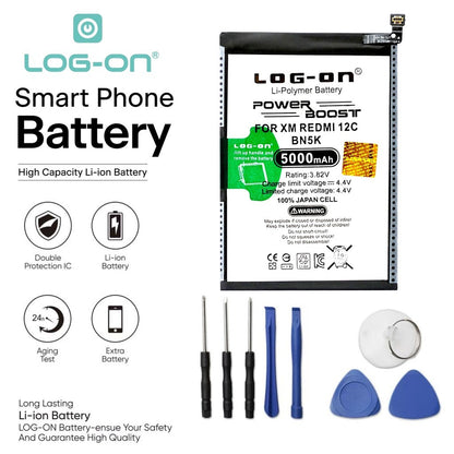 Log On - BN5K Xiaomi Redmi 12C BN-5K Power Boost Original Battery Baterai Batre