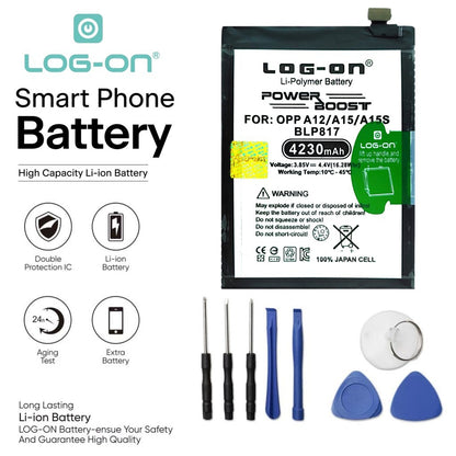 Log On - BLP-817 OPPO A15 / A15S Power Boost Double Protection IC Battery Baterai Batre