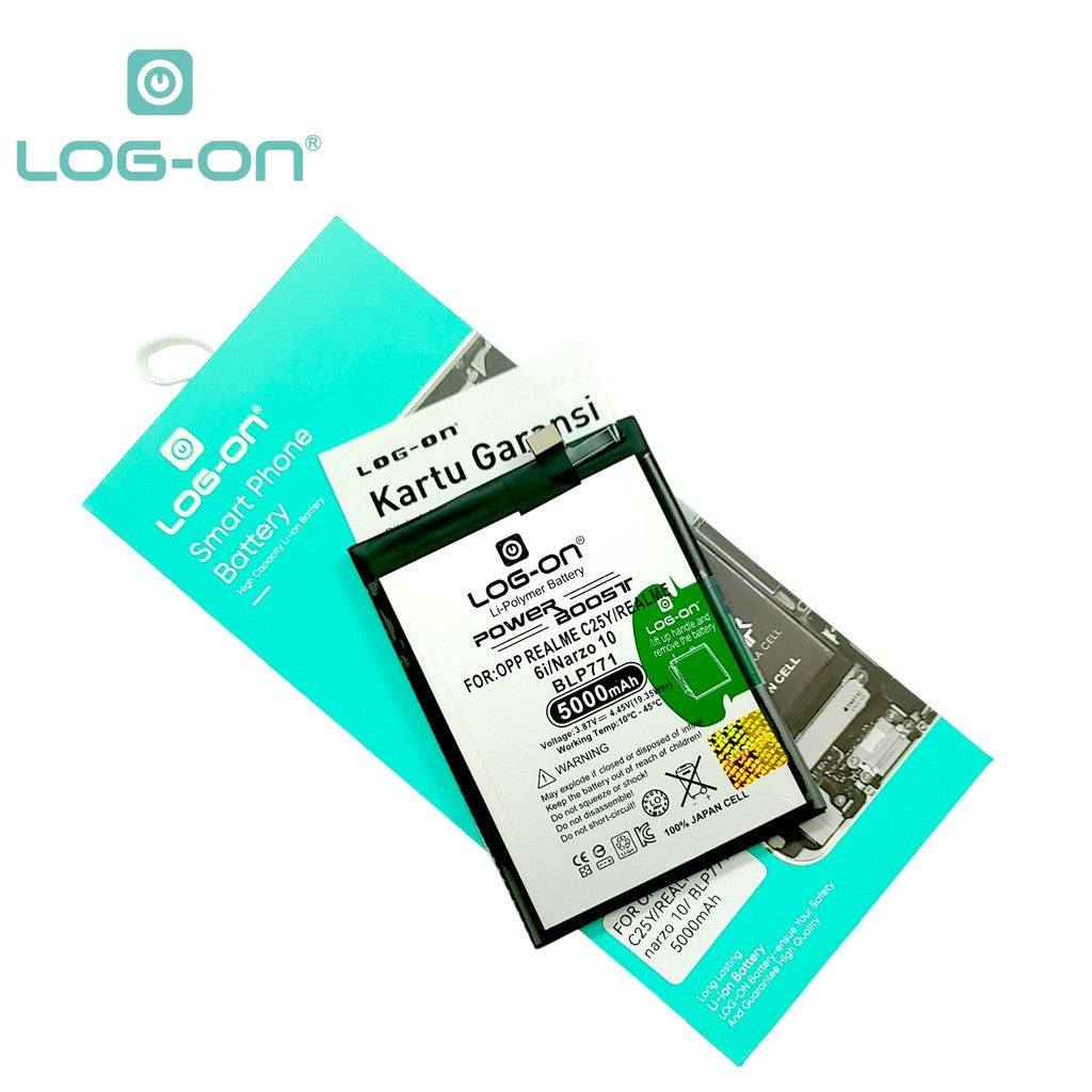 Log On - BLP771 Realme C25Y / Realme 6i / Narzo 10 BLP-771 Power Boost Original Battery Baterai Batre - 1 Tahun Garansi