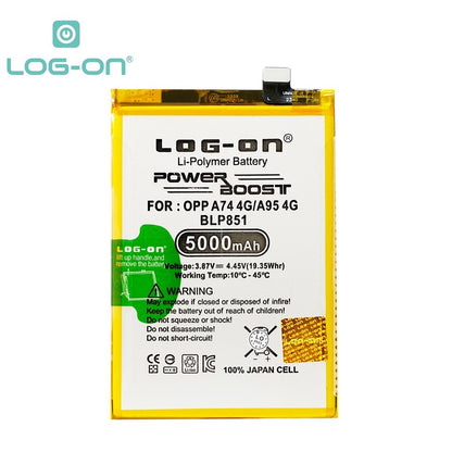 Log On - BLP851 Oppo A74 4G / A95 4G BLP-851 Power Boost Original Battery Baterai Batre