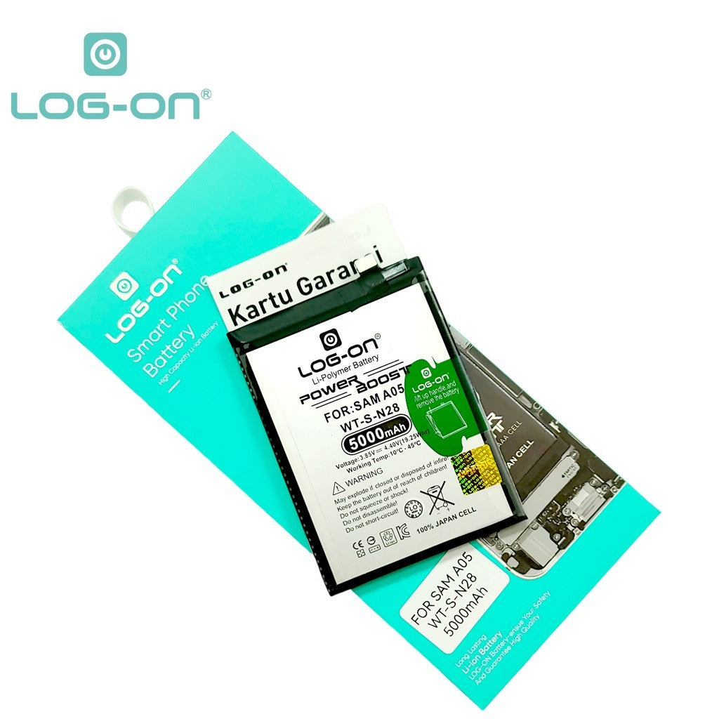 Log On - WT-S-N28 Samsung A05 ( A055F ) Power Boost Original Battery Baterai Batre - 1 Tahun Garansi