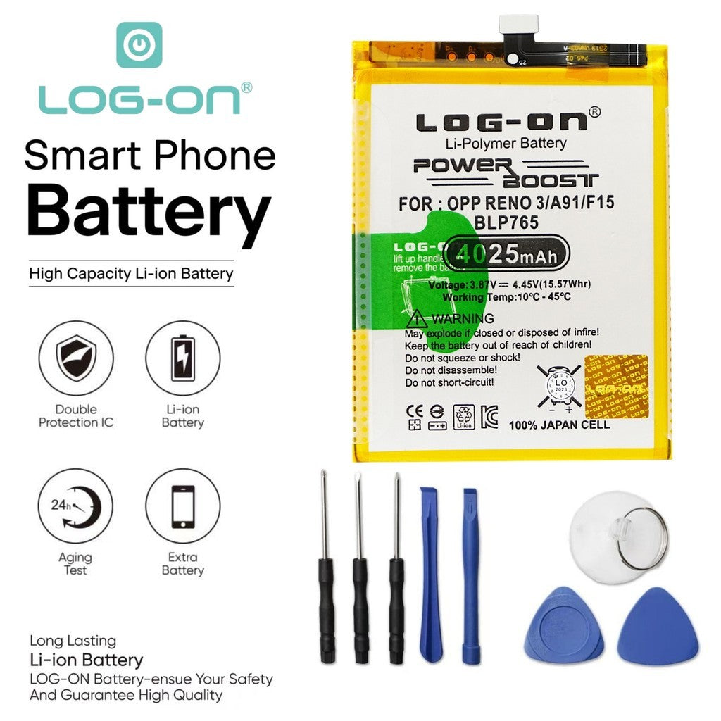 Log On - BLP765 Oppo Reno 3 / A91 / F15 BLP-765 Power Boost Original Battery Baterai Batre