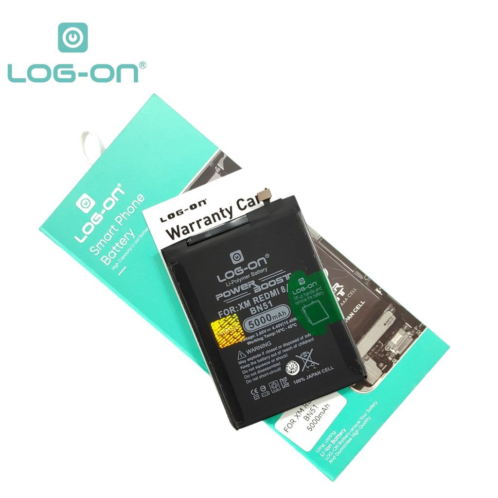 LOG ON - BN51 Xiaomi Redmi 8/8A/8A PRO/BN-51 Power Boost Double IC Battery Baterai