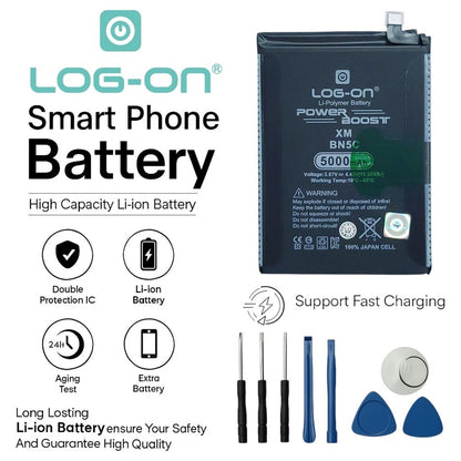 Baterai Log on BN5C Untuk Poco M4 PRO 5G Power Boost 5000mAh / 33W Original 1 Tahun Garansi Battery Batre