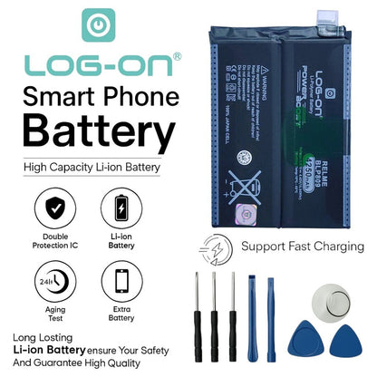 Baterai Log on BLP809 Untuk Realme GT Master / Realme Q20 PRO Power Boost 4250mAh / 65W Original 1 Tahun Garansi Battery Batre