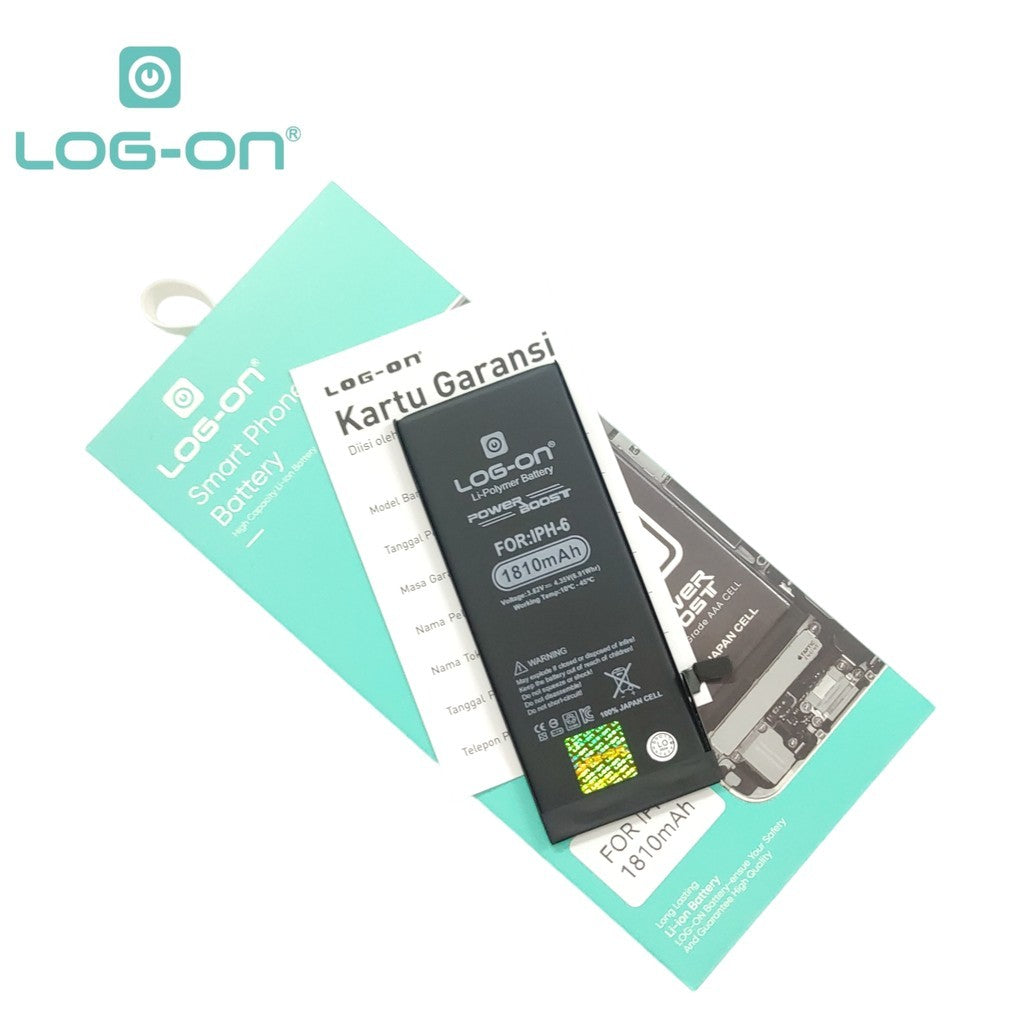 LOG ON BATERAI IPHONE 6 BATRE POWER BOOST BATTERY