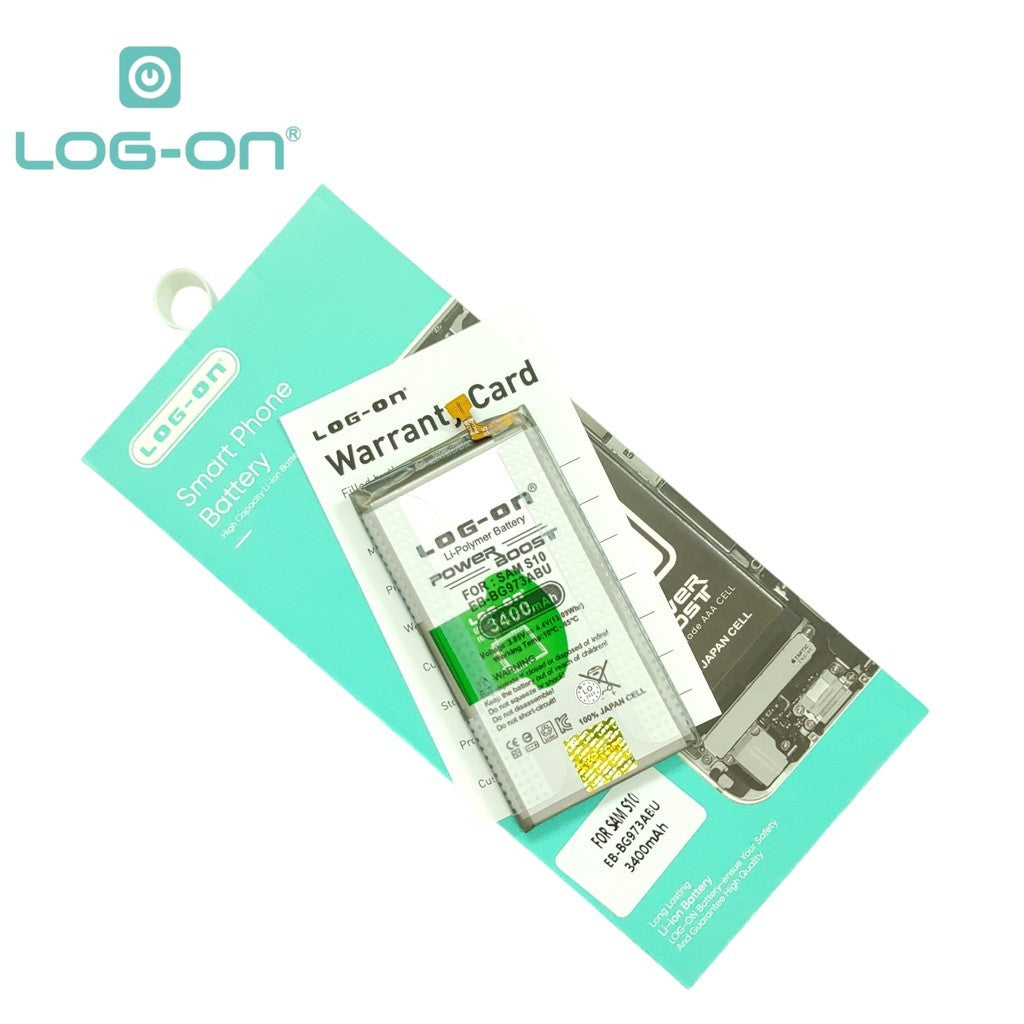Log On Samsung S10 Plus EB-BG975ABU Power Boost Double IC Protection Battery Baterai