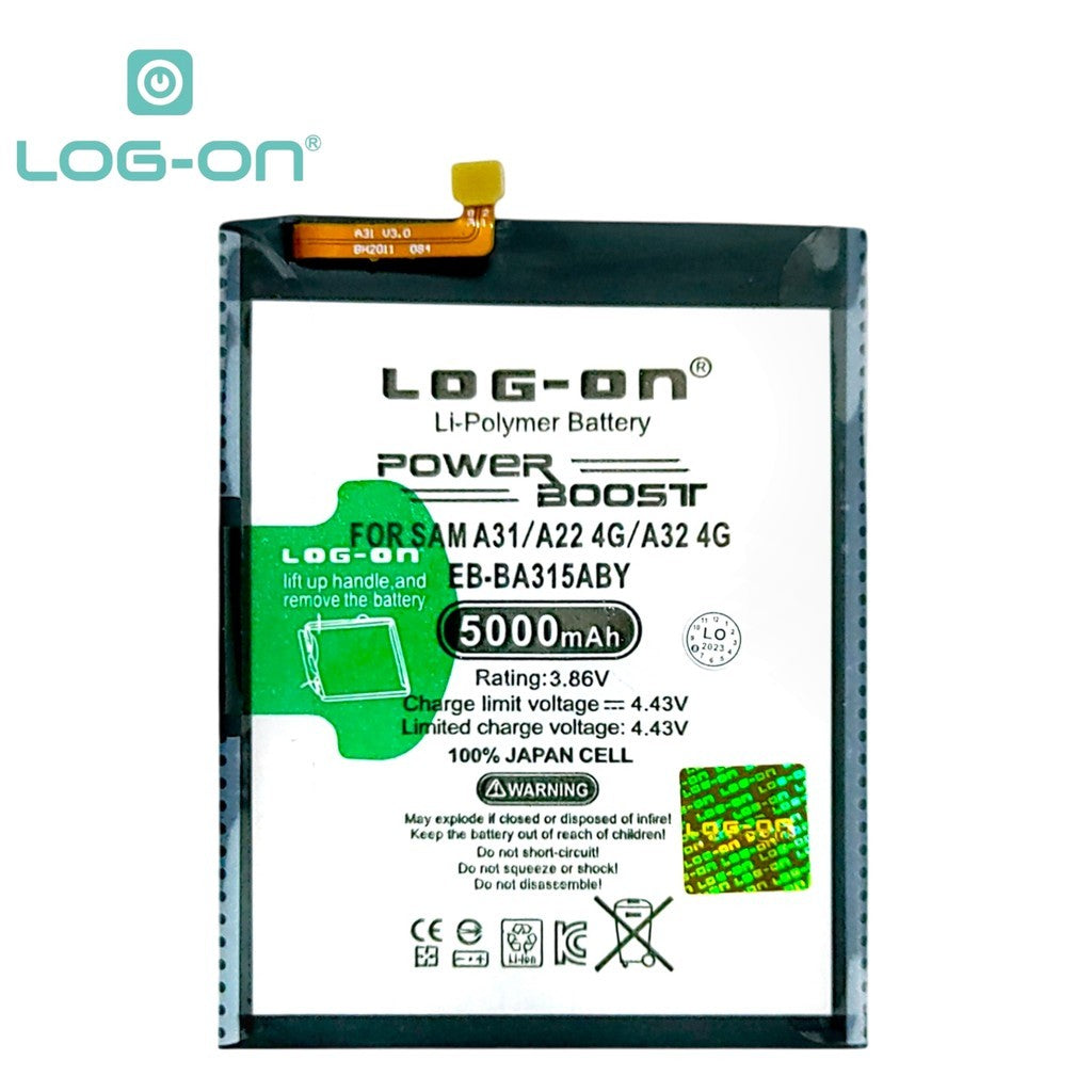 Log On - Samsung A31/A22 4G/A32 4G EB-BA315ABY Power Boost Double IC Protection Battery Baterai