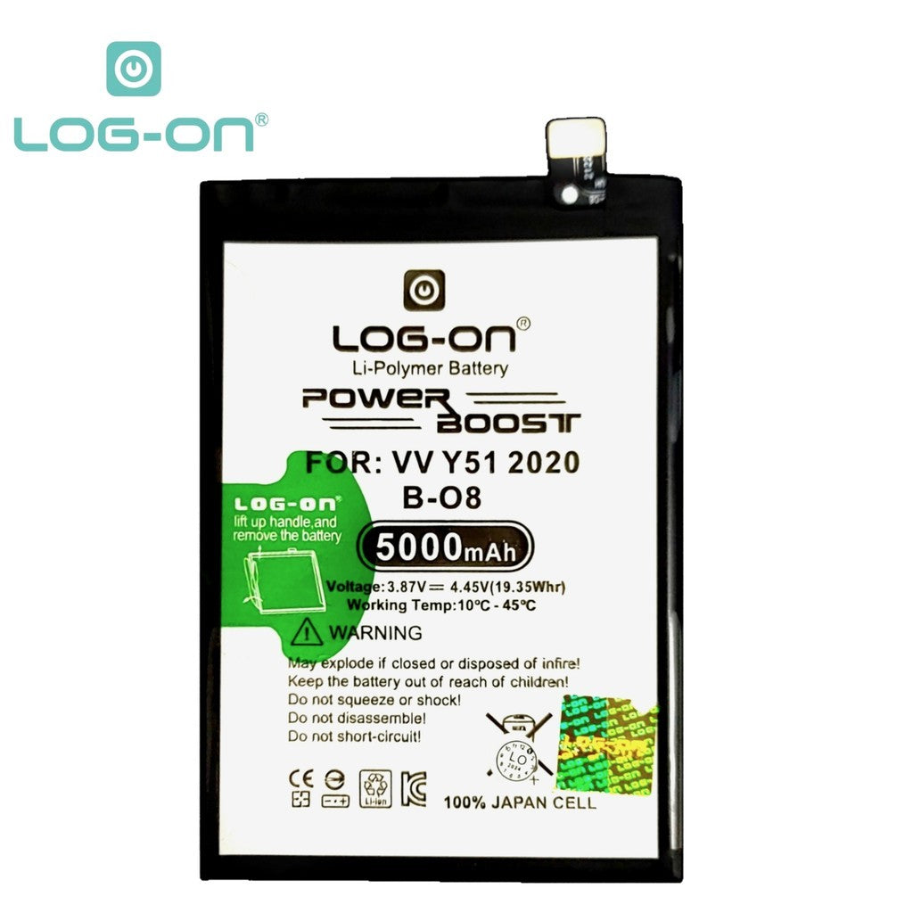 Log On - B-O8 Vivo Y51 2020 / Y31 2020 BO8 Power Boost Original Baterai Batre