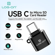 LOG ON USB Type-C/LIGHTNING LO-OT16 Card Reader OTG for Micro SD