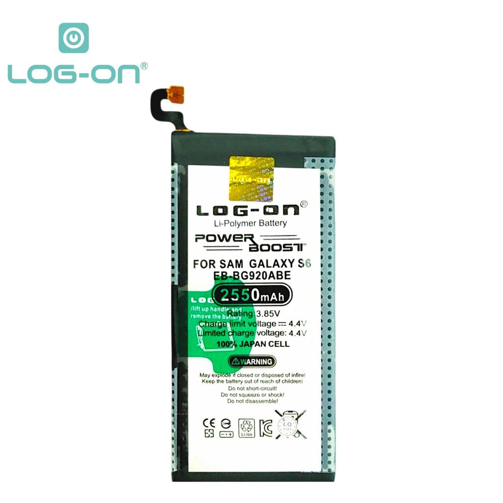 LOG ON BATERAI SAMSUNG S6 BATRE DOUBLE POWER DOUBLE IC BATTERY
