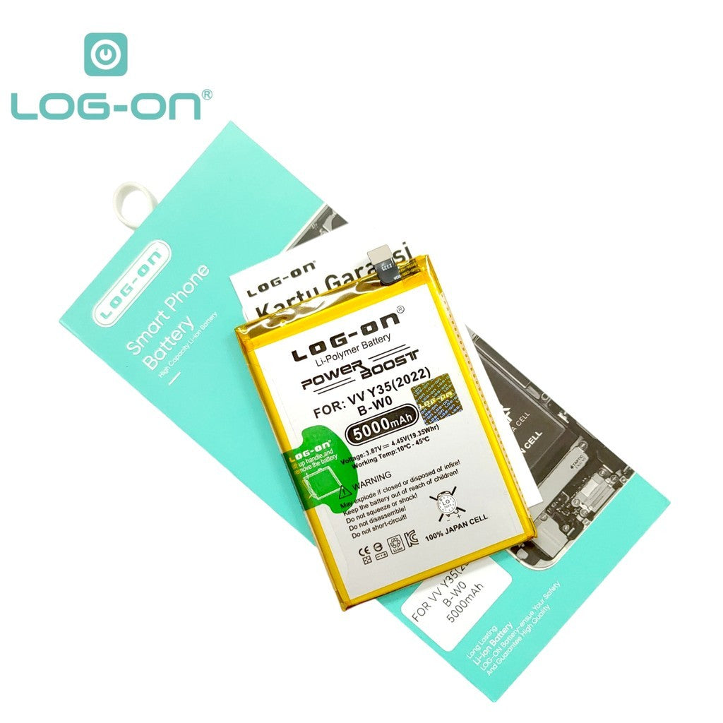 Log On - B-W0 Vivo Y35 4G 2022 BW0 Power Boost Original Battery Baterai Batre