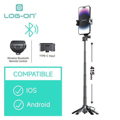 LOG ON BLUETOOTH TRIPOD MINI PHONE GRIP 4IN1 41,5CM TONGSIS MINI LO-TS01