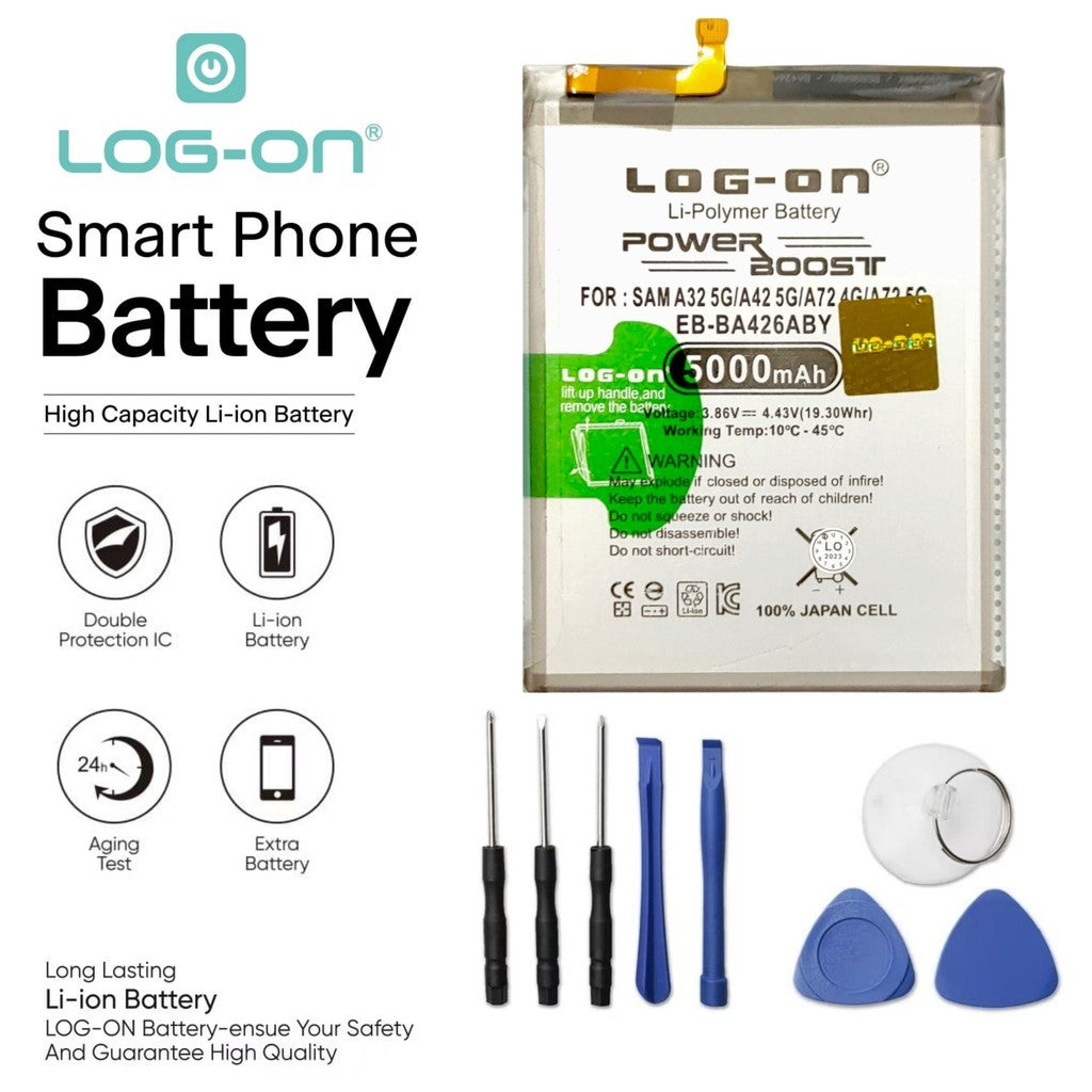 Log On - EB-BA426ABY Samsung A32 5G / A42 5G / A72 / M22 Power Boost Original Battery Baterai Batre