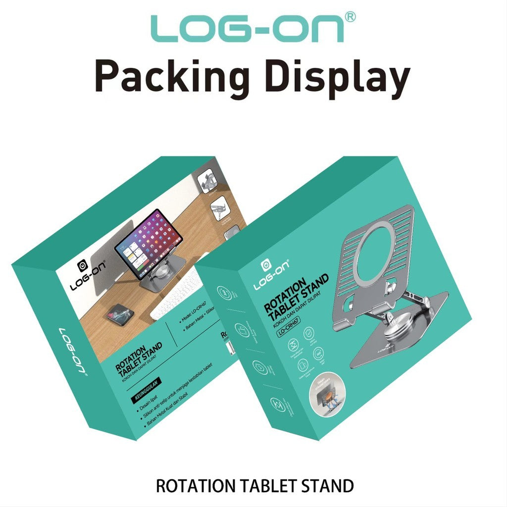 LOG ON METAL STAND HOLDER FOR SMARTPHONE & TABLET LO-CRH67 ROTASI 360