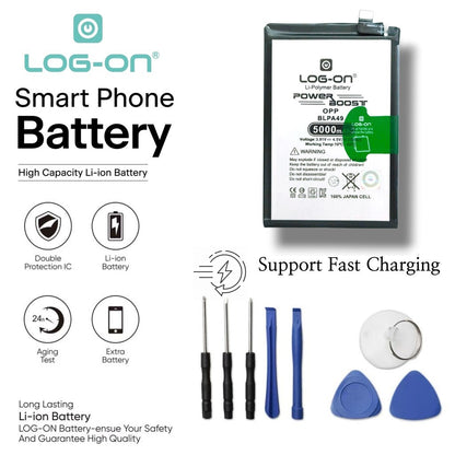 Baterai Log On BLPA49 Untuk Oppo A60 BLP-A49 Support Fast Charging 45W Original Battery Batre - 1 Tahun Garansi