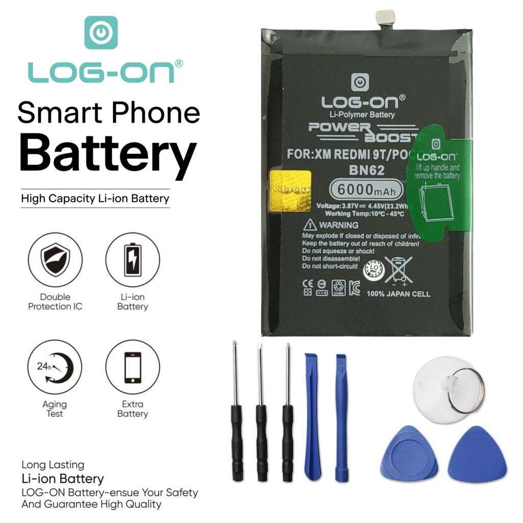 Log On - BN-62 Xiaomi Redmi 9T / Poco M3 Power Boost Double Protection IC Battery Baterai Batre