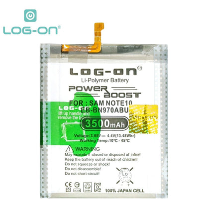 Baterai Log On EB-BN970ABU Untuk Samsung Note 10 N970 Power Boost - Kapasitas 3500mAh Original Battery Baterai Batre - 1 Tahun Garansi
