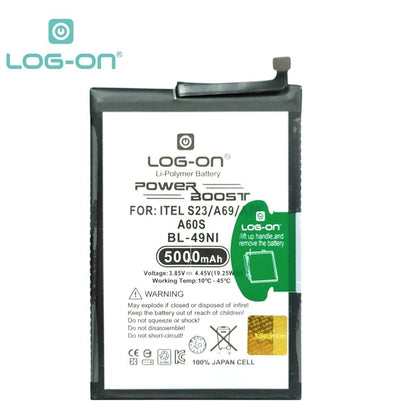 Baterai Log On - BL-49NI Untuk Itel S23 / A50 / A69 / A70 / A60S / A80 P55 NFC 4G BL49NI Power Boost Original Battery Batre