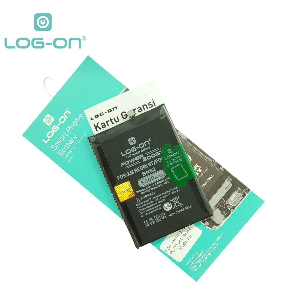 Log On - BN-62 Xiaomi Redmi 9T / Poco M3 Power Boost Double Protection IC Battery Baterai Batre