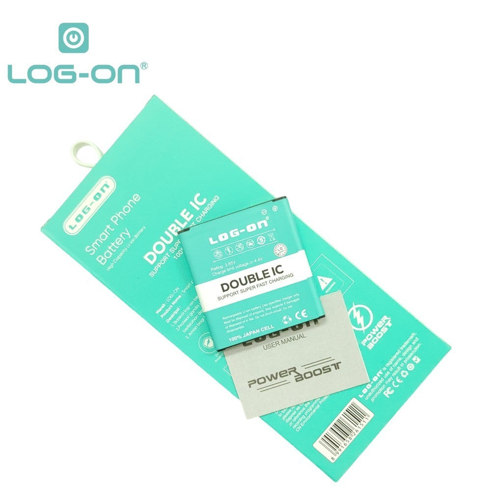Log On - Samsung J2 2015 J200 / J200H / J200G Power Boost - Kapasitas 2000mAh Battery Baterai Batre - 1 Tahun Garansi