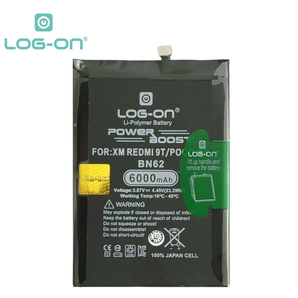 Log On - BN-62 Xiaomi Redmi 9T / Poco M3 Power Boost Double Protection IC Battery Baterai Batre