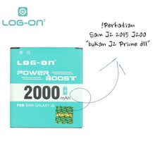 Log On - Samsung J2 2015 J200 / J200H / J200G Power Boost - Kapasitas 2000mAh Battery Baterai Batre - 1 Tahun Garansi