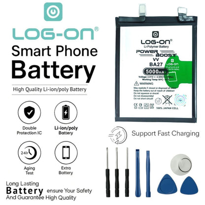 Baterai Log on BA27 untuk Vivo V40 lite 5000mAh Fast Charging 80W Original Battery 1 Tahun Garansi