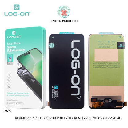 LOG-ON LCD UNTUK REALME 9 / REALME 9 PRO PLUS / REALME 10 / REALME 10 PRO / REALME 11 INCELL FULLSET TOUCHSCREEN GARANSI TEST 7 HARI