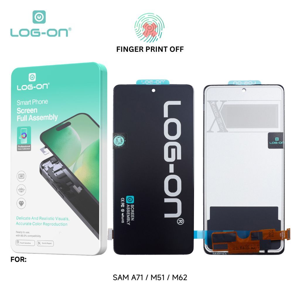 LOG-ON LCD UNTUK SAMSUNG A71 / M51 / M62 FULLSET TOUCHSCREEN GARANSI TEST 7 HARI