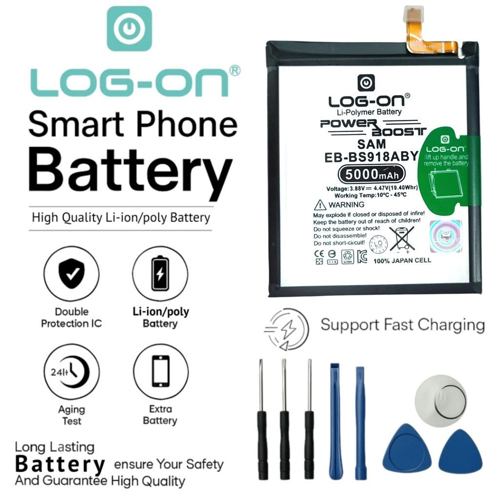 Baterai Log on EB-BS918ABY Untuk Samsung S23 Ultra Power Boost 5000mAh Original 1 Tahun Garansi Battery Batre