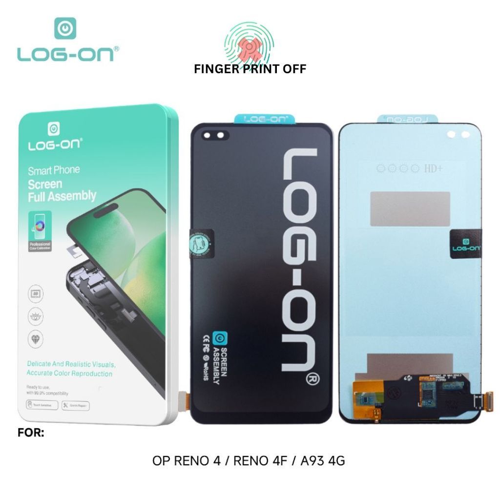LOG-ON LCD UNTUK OPPO RENO 4 / RENO 4F / RENO 4 LITE / A93 / F17 INCELL FULLSET TOUCHSCREEN GARANSI TEST 7 HARI