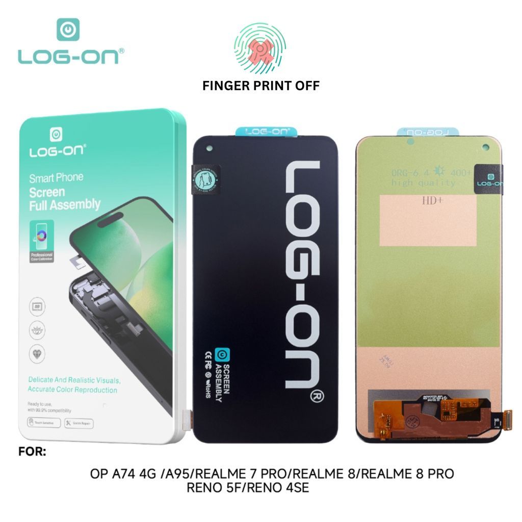 LOG-ON LCD UNTUK OPPO A74 4G / A94 4G / A95 4G / RENO 5F / RENO 4SE / RENO 7 Z INCELL FULLSET TOUCHSCREEN GARANSI TEST 7 HARI