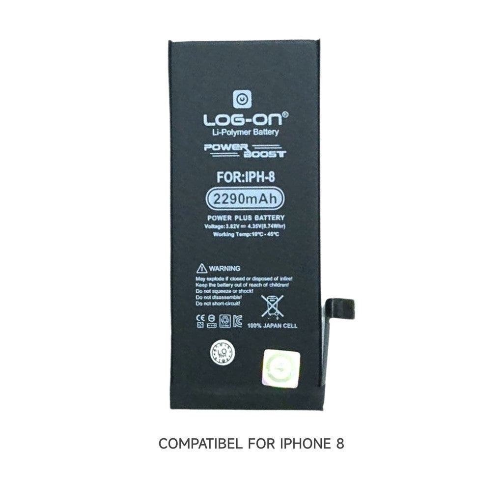Baterai Log on Untuk Iphone 8 Kapasits 2290mAh Original 1 Tahun Garansi Battery Batre / Batrai