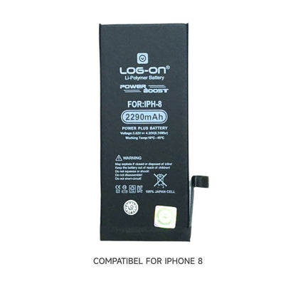 Baterai Log on Untuk Iphone 8 Kapasits 2290mAh Original 1 Tahun Garansi Battery Batre / Batrai