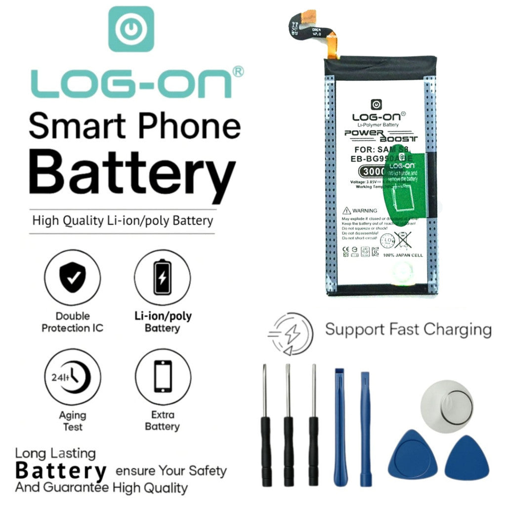 Baterai Log on EB-BG950ABE Untuk Samsung S8 Kapasitas 3000mAh Original 1 Tahun Garansi