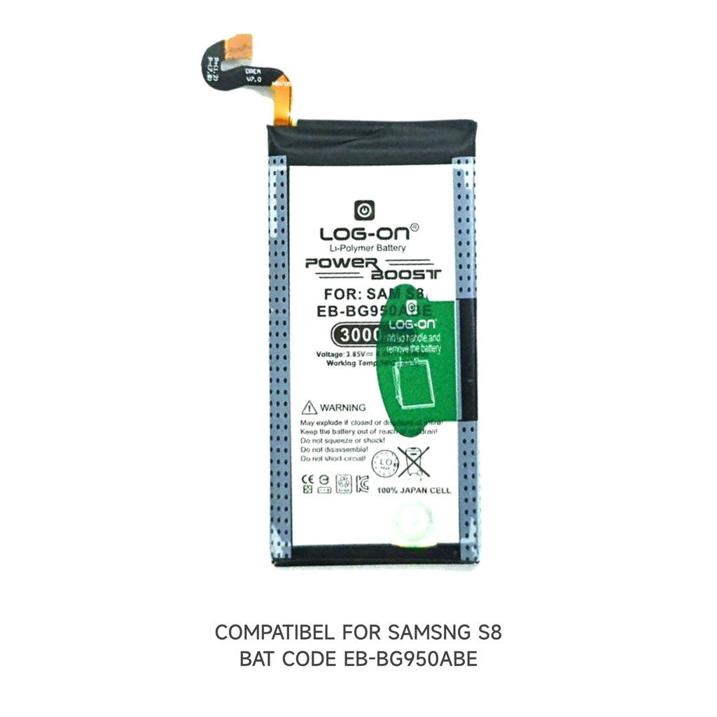 Baterai Log on EB-BG950ABE Untuk Samsung S8 Kapasitas 3000mAh Original 1 Tahun Garansi