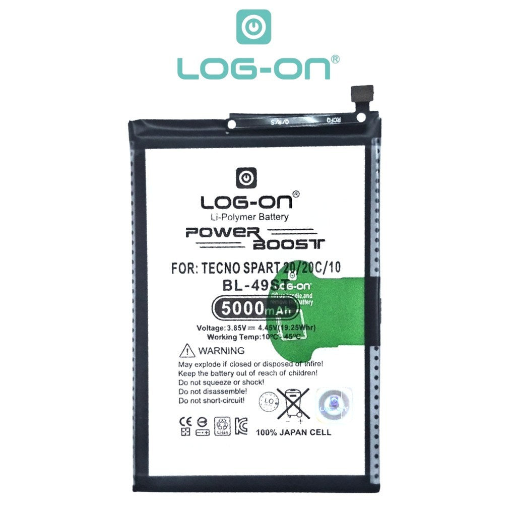 Log On - BL-49ST Tecno Spark 20 / 20C / Spark 10 / Spark 10 pro BL49ST Power Boost Original Battery Baterai Batre