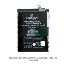 Log On - BN-59 Xiaomi Redmi Note 10 4G / Note 10s Power Boost Double Protection IC Battery Baterai Batre