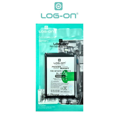 Baterai Log On BL-49KX Untuk Infinix Note 11 / Note 12 BL49KX Power Boost - Kapasitas 5000mAh Battery Batre - 1 Tahun Garansi