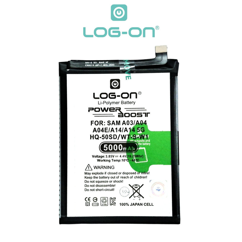 Log On - HQ-50SD Samsung A03/A04/A04E/A14 WT-S-W1 Power Boost Original Battery Baterai Batre