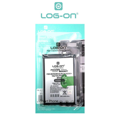 Baterai Log on BN56 Untuk Xiaomi Redmi 9A / Redmi 9C / Redmi A1 / Redmi A1 Plus Kapasitas 5000mAh Support Fast charging 18W Original 1 Tahun Garansi Battery Batre
