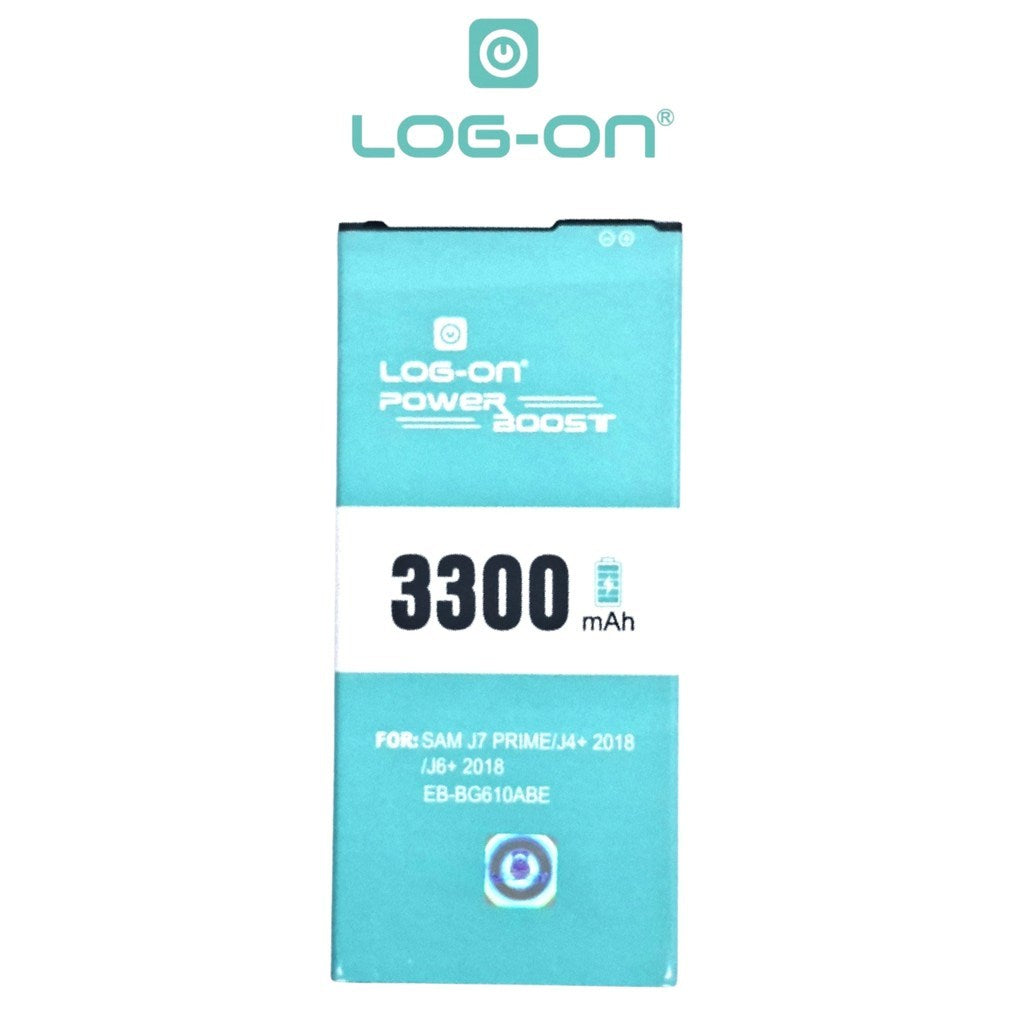 Baterai Log On EB-BG610ABE Untuk Samsung J7 Prime / J4 Plus / A7 2016 (A710) / J6 Plus Power Boost - Kapasitas 3300mAh Original Battery Batre - 1 Tahun Garansi