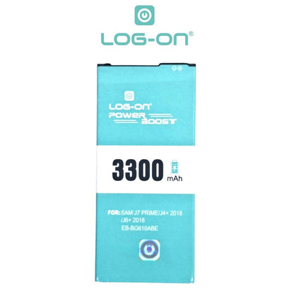 Baterai Log On EB-BG610ABE Untuk Samsung J7 Prime / J4 Plus / A7 2016 (A710) / J6 Plus Power Boost - Kapasitas 3300mAh Original Battery Batre - 1 Tahun Garansi