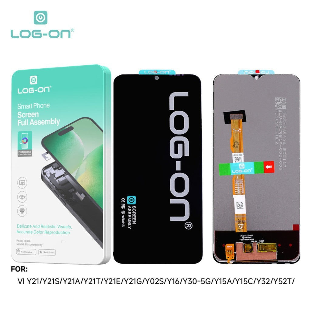 LOG-ON LCD FOR VIVO Y21 2021 / Y21A / Y21E / Y21G / Y21S / Y21T / Y16 / Y30 5G / Y15A HD+ FULLSET ORIGINAL OEM free lem