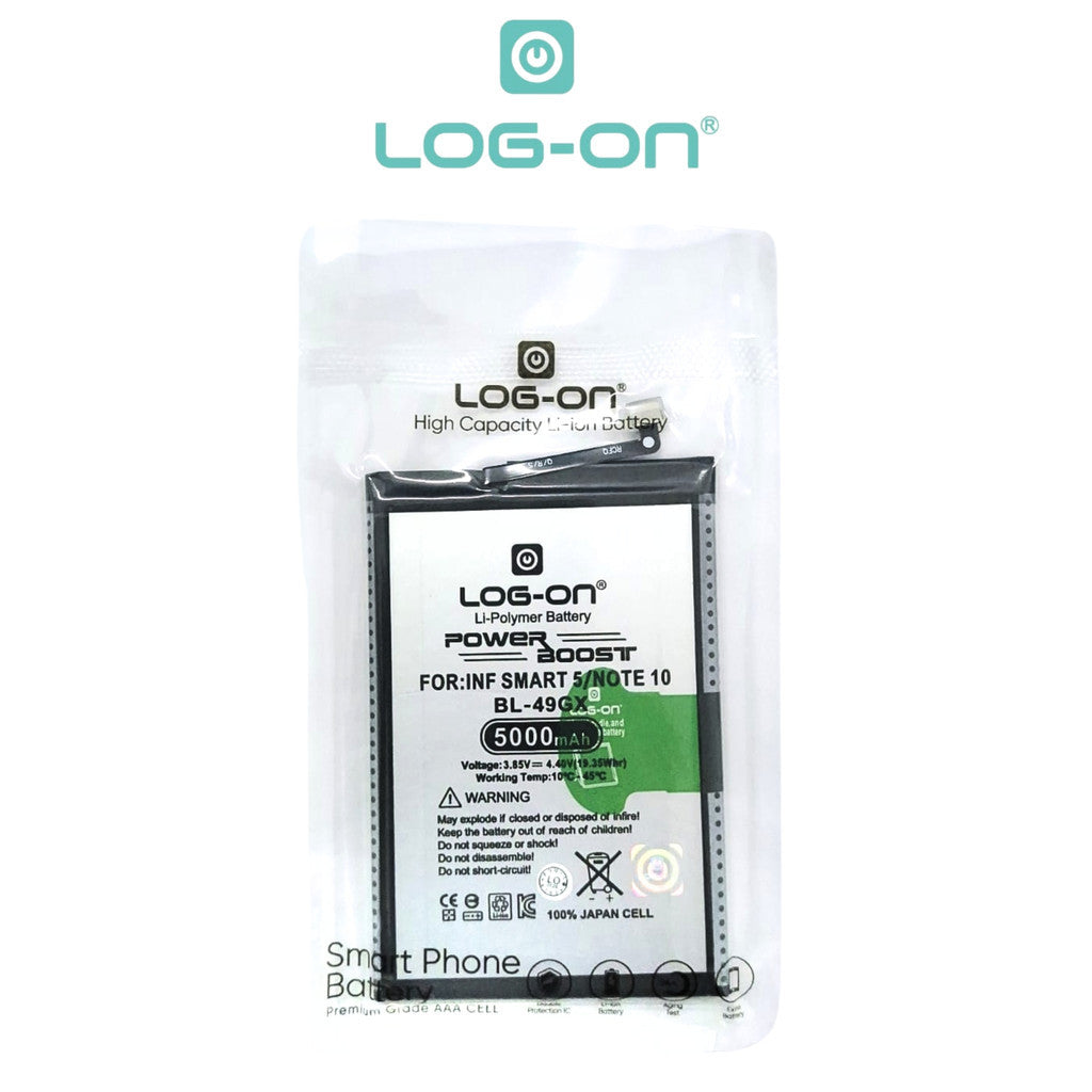 LOG ON BATERAI INFINIX SMART 5 BL-49GX/HOT 11S/NOTE 10 BATRE  BATTERY