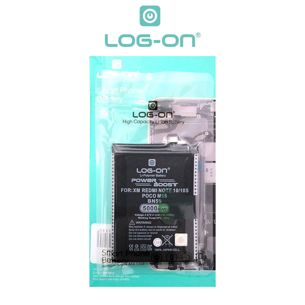 Log On - BN-59 Xiaomi Redmi Note 10 4G / Note 10s Power Boost Double Protection IC Battery Baterai Batre