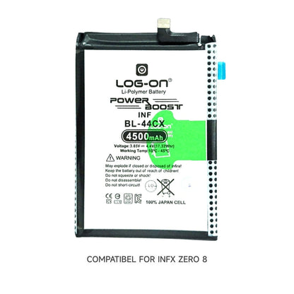 Baterai Log-on BL-44CX Untuk Infinix ZERO 8 Fast charging 45W Kapasitas 4500mAh garansi 1 tahun battery batre