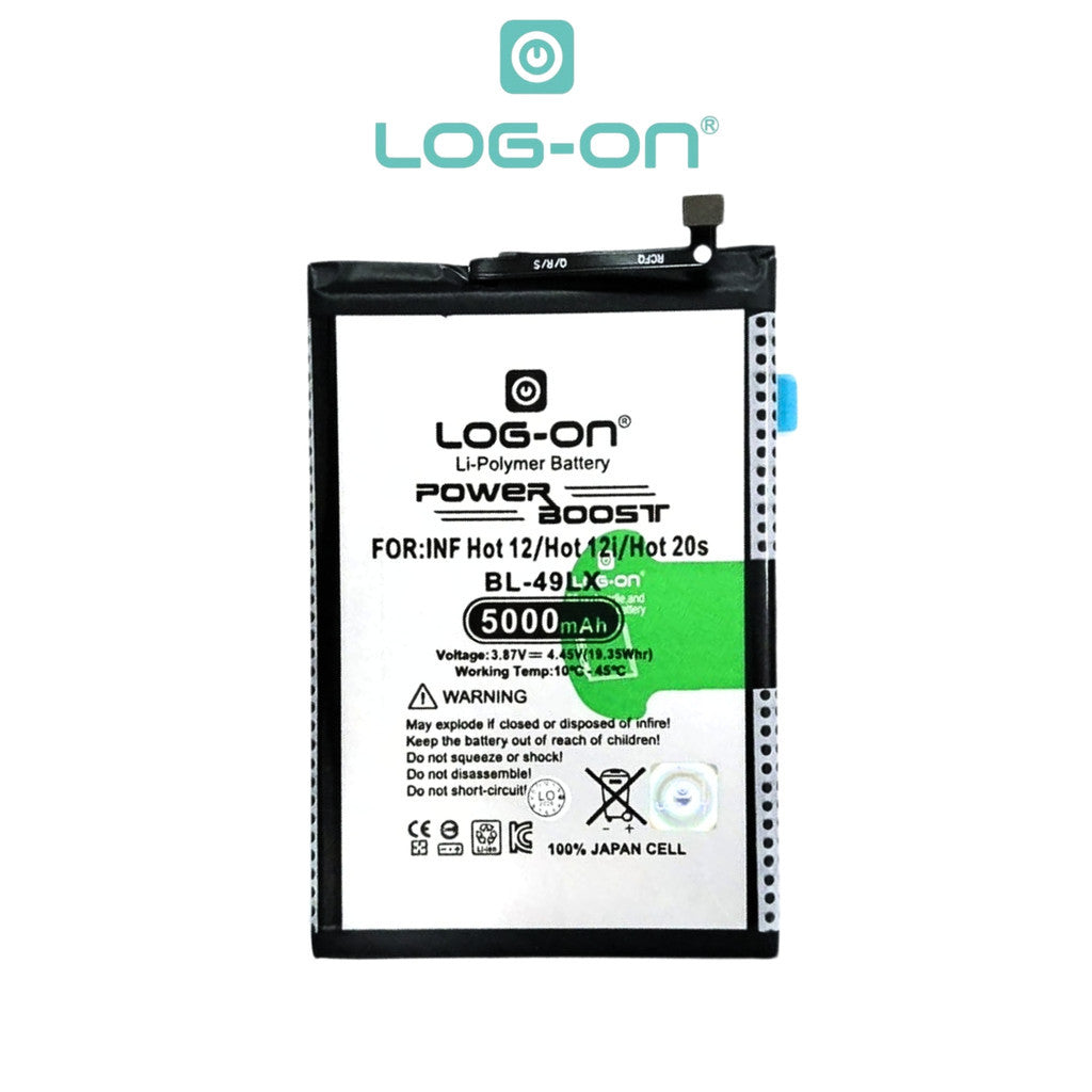 Log On -BL-49LX Infinix Hot 12 / Hot 12I / Hot 20s Power Boost Original Battery Baterai Batre - 1 Tahun Garansi
